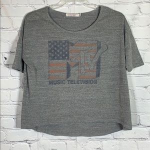 Junk Food Clothing For Lucky Brand Grey MTV Tee